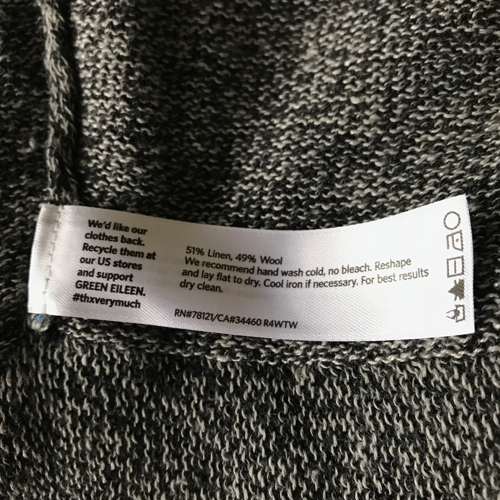 Eileen Fisher open cardigan 51% linen/49% wool - Picture 8 of 11